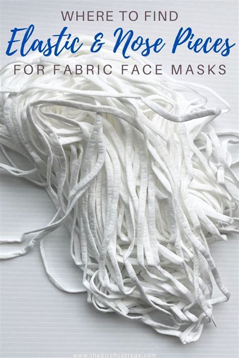 Where to Find Elastic & Metal Nose Pieces for Fabric Face Masks